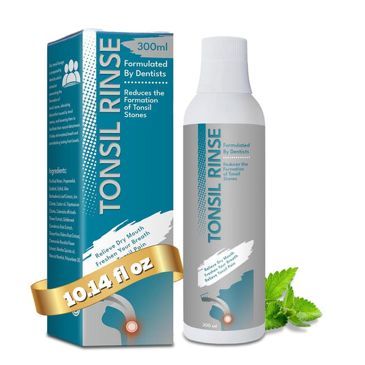 Tonsil Stone Remover Mouthwash bottle with label