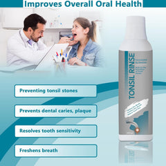Gargling action demonstrating mouthwash use