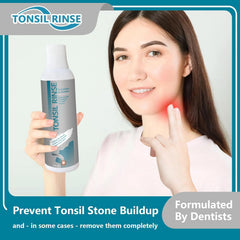 Product packaging and branding for Tonsil Stone Remover Mouthwash