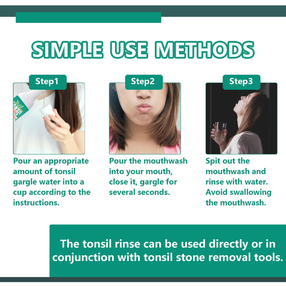 Person rinsing mouth with oral rinse as part of routine