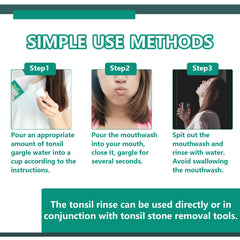 Person rinsing mouth with oral rinse as part of routine