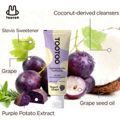 Natural ingredients like coconut-derived cleansers, grape seed and purple sweet potato