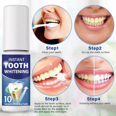 Whitened teeth result with Tooth Paint
