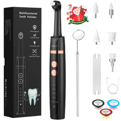 SIQUER Tooth Polisher with 5 interchangeable brush heads – front view