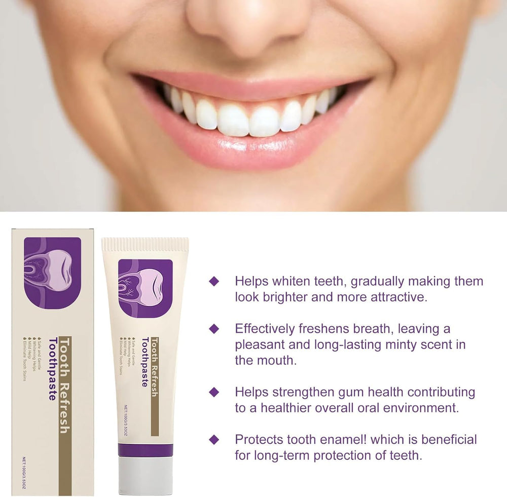 Fresh smile after using Tooth Refresh toothpaste