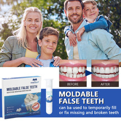 Moldable teeth kit components laid out