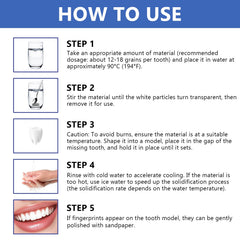 Hands shaping a moldable tooth replacement
