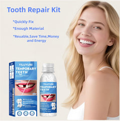 Temporary tooth restoration being fitted on model