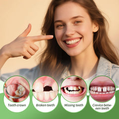 Moldable beads being shaped to fit a tooth