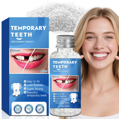 Moldable tooth repair beads in warm water
