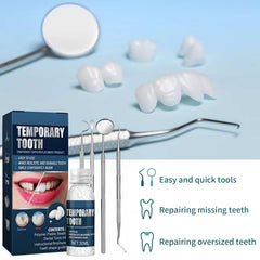 Natural-looking temporary tooth restoration demonstration