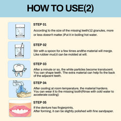 All-in-one kit suitable for repairing gaps and missing teeth