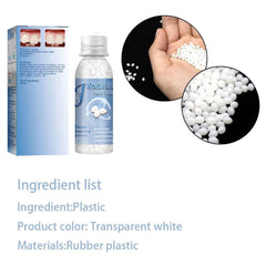 Beads being prepared for denture repair use