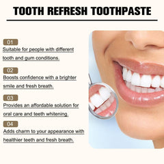 Toothbrush applying toothpaste to teeth