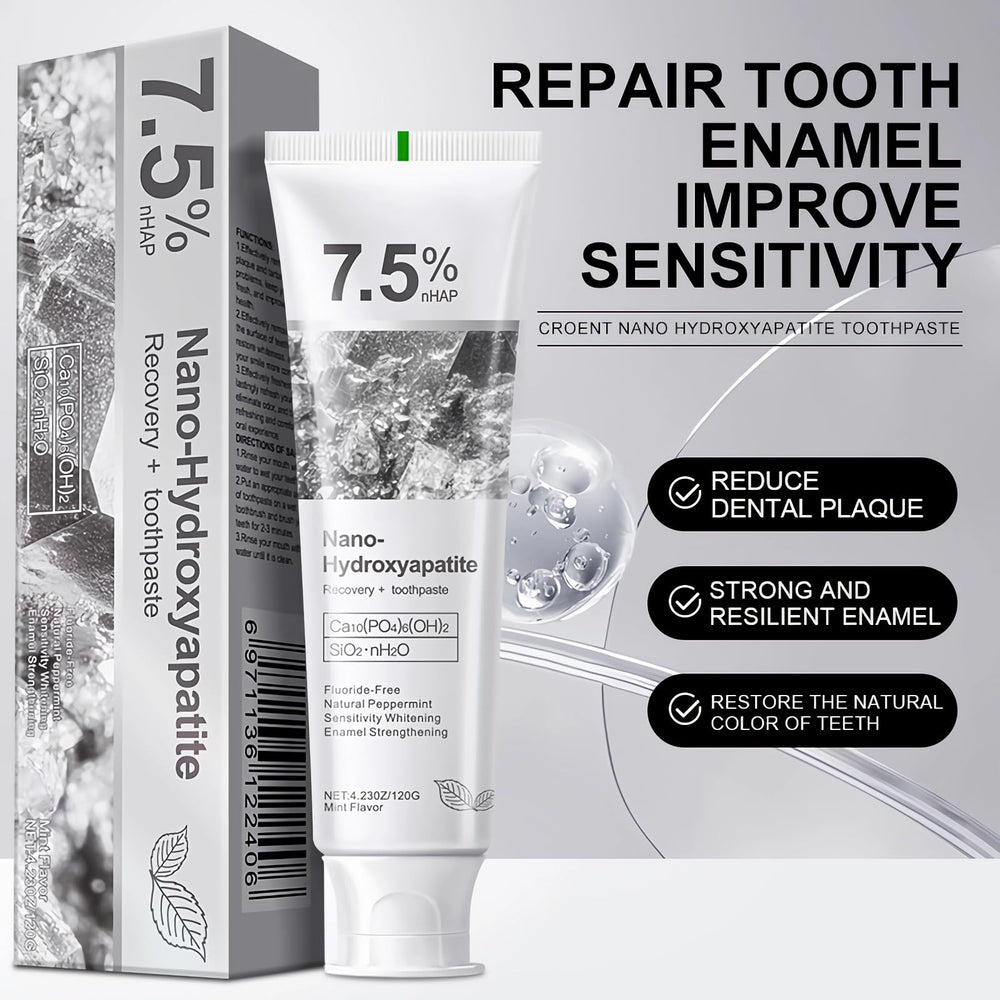 Back/side packaging detailing enamel repair benefits
