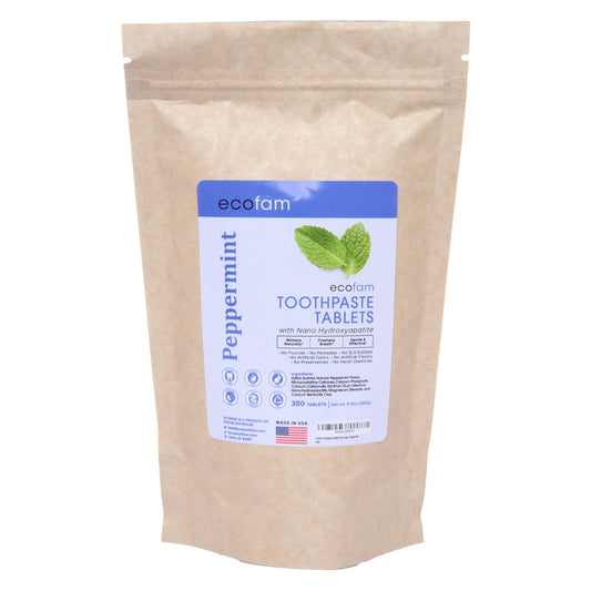 Peppermint toothpaste tablets in a bulk bag (350 tabs)