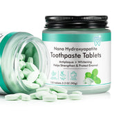 Glass jar packaging with 150 toothpaste tablets