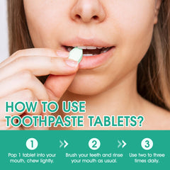 Product packaging for toothpaste tablets