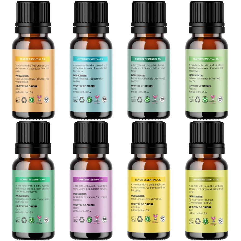 Essential oils for skin and hair care for topical use
