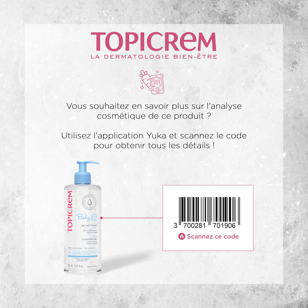 Gentle cleanser for baby's hair and skin in 500ml bottle