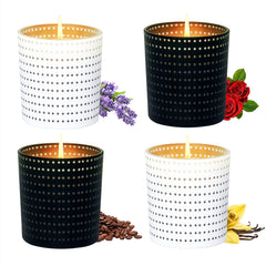 Toptime Scented Candles 4-pack lavender-vanilla-rose-coffee ambiance for cozy spaces