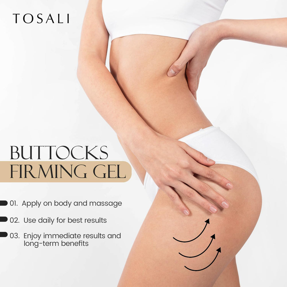 Tosali Buttocks Firming Gel on leg demonstrates even skin tone