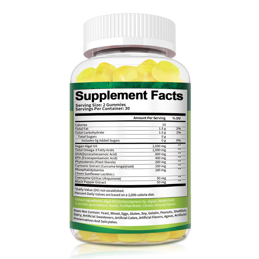 Vegan algae-based Omega-3 gummies lifestyle image