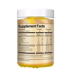 Totaria 9-in-1 Probiotic Fiber Gummies pineapple back panel