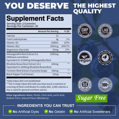 Totaria Ashwagandha gummies with Vitamin D3, Magnesium Glycinate and Rhodiola packaging