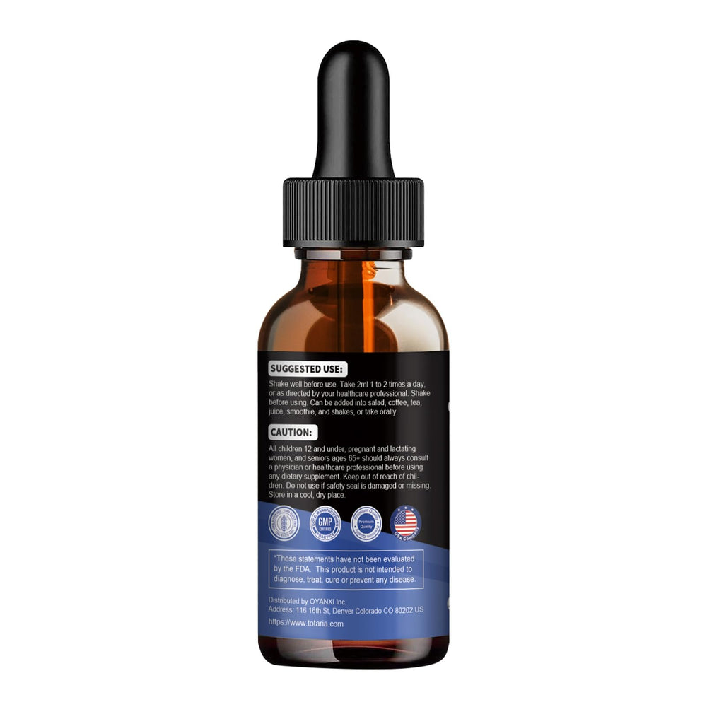 Totaria Cortisol Drops on a clean wellness backdrop