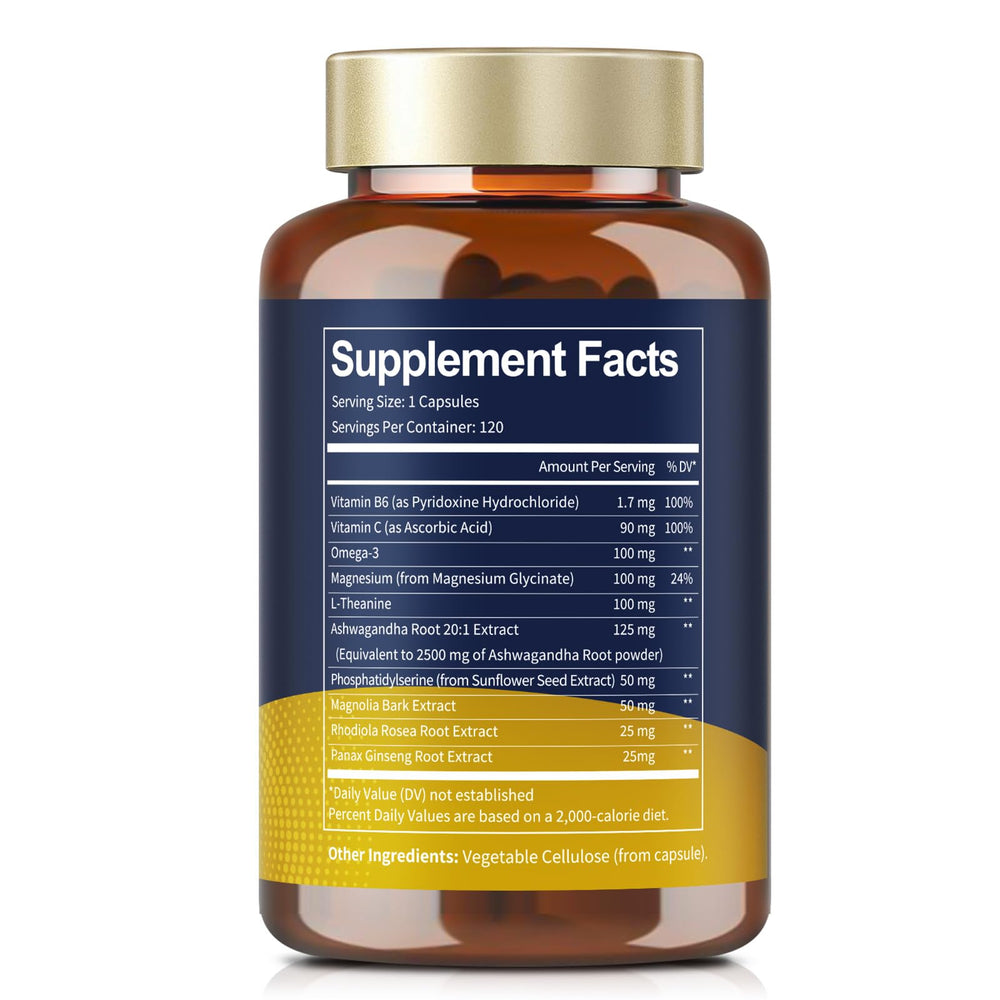 Totaria cortisol supplement 120 vegan capsules for women