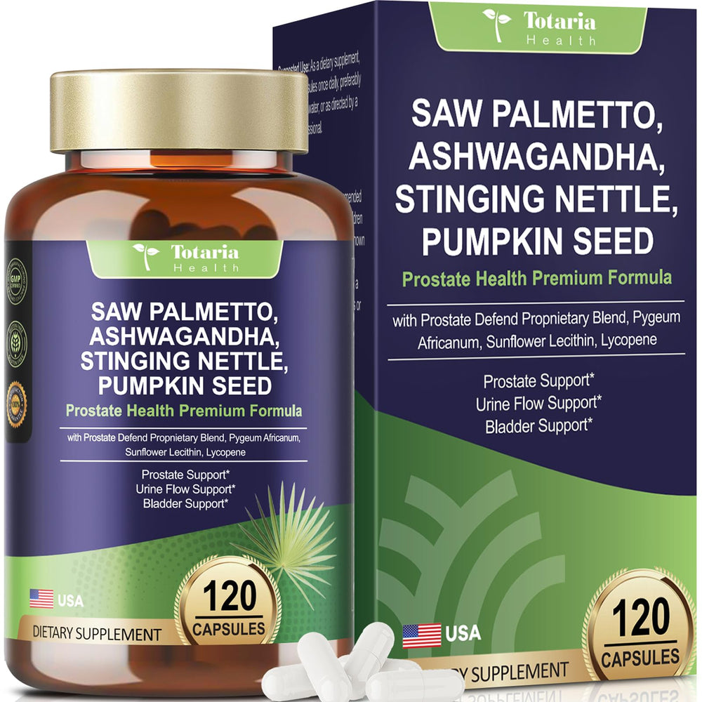 Totaria Organic Saw Palmetto bottle label