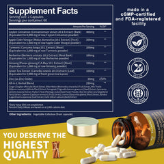 Close-up of Totaria true cinnamon 400 mg 20:1 extract capsule