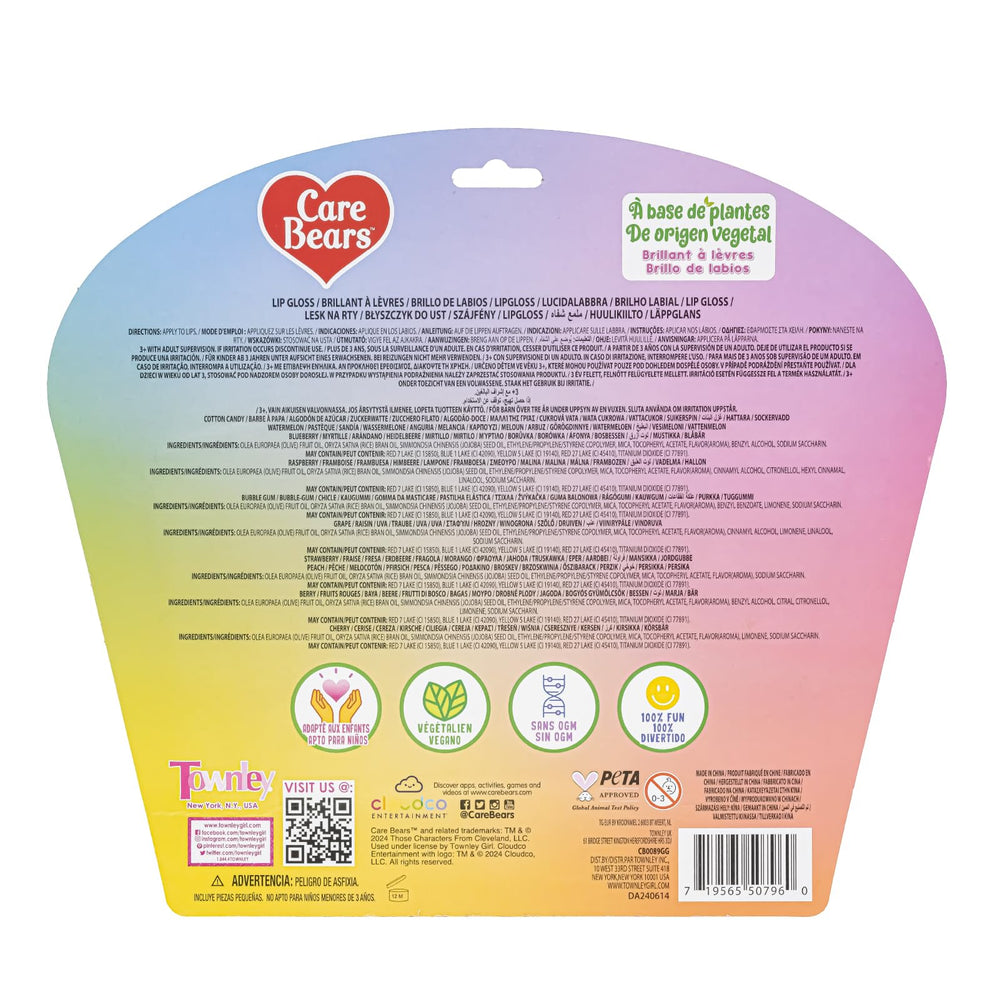 Townley Girl Care Bears gloss delivers vivid color and playful sparkle