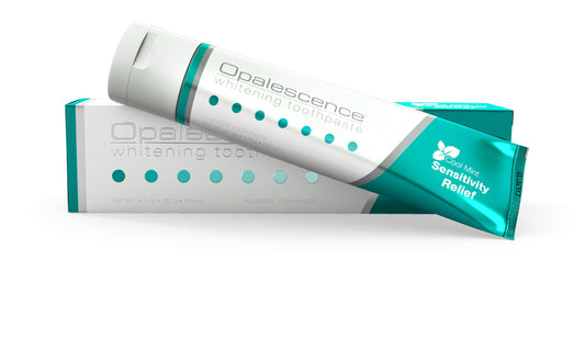 Opalescence Whitening Toothpaste for Sensitive Teeth packaging and tube