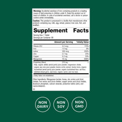 Close-up of Trace Minerals-B12 bottle label highlighting iodine, zinc, and copper