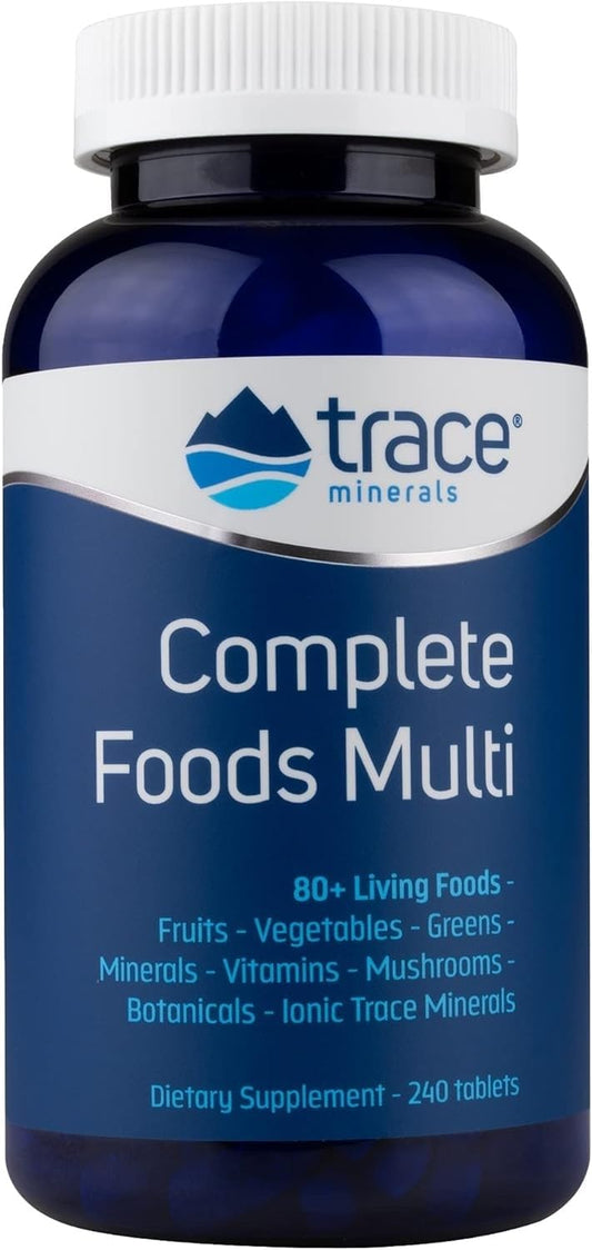 Bottle of Trace Minerals Complete Foods Multi 240 tablets