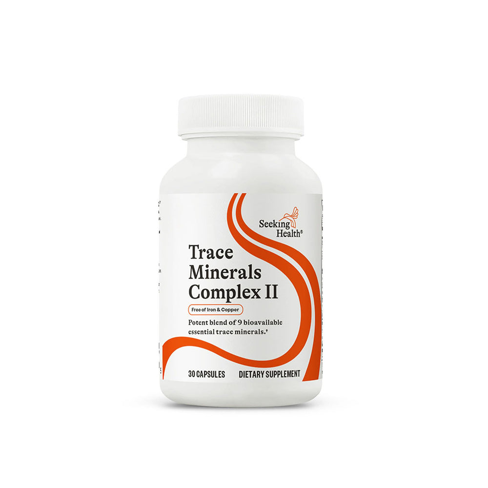 Sealed bottle of Seeking Health Trace Minerals Complex II