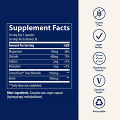 Close-up of ConcenTrace mineral capsules