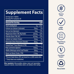Close-up of ConcenTrace label on the bottle