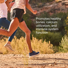 Calcium minerals with vitamins C and D graphic