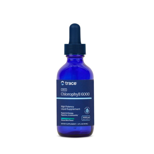 Bottle of Trace Minerals Concentrated Ionic Chlorophyll with mint flavor