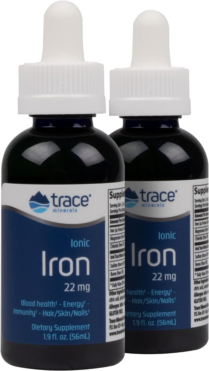 Trace Minerals Ionic Iron 22mg bottle front label