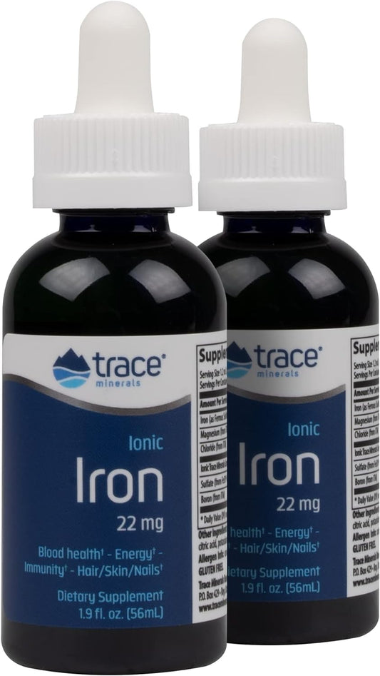 Trace Minerals Ionic Iron 22mg bottle front label