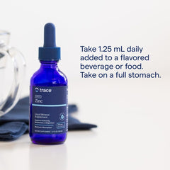 Illustration of 1.25 mL serving size for ionic zinc