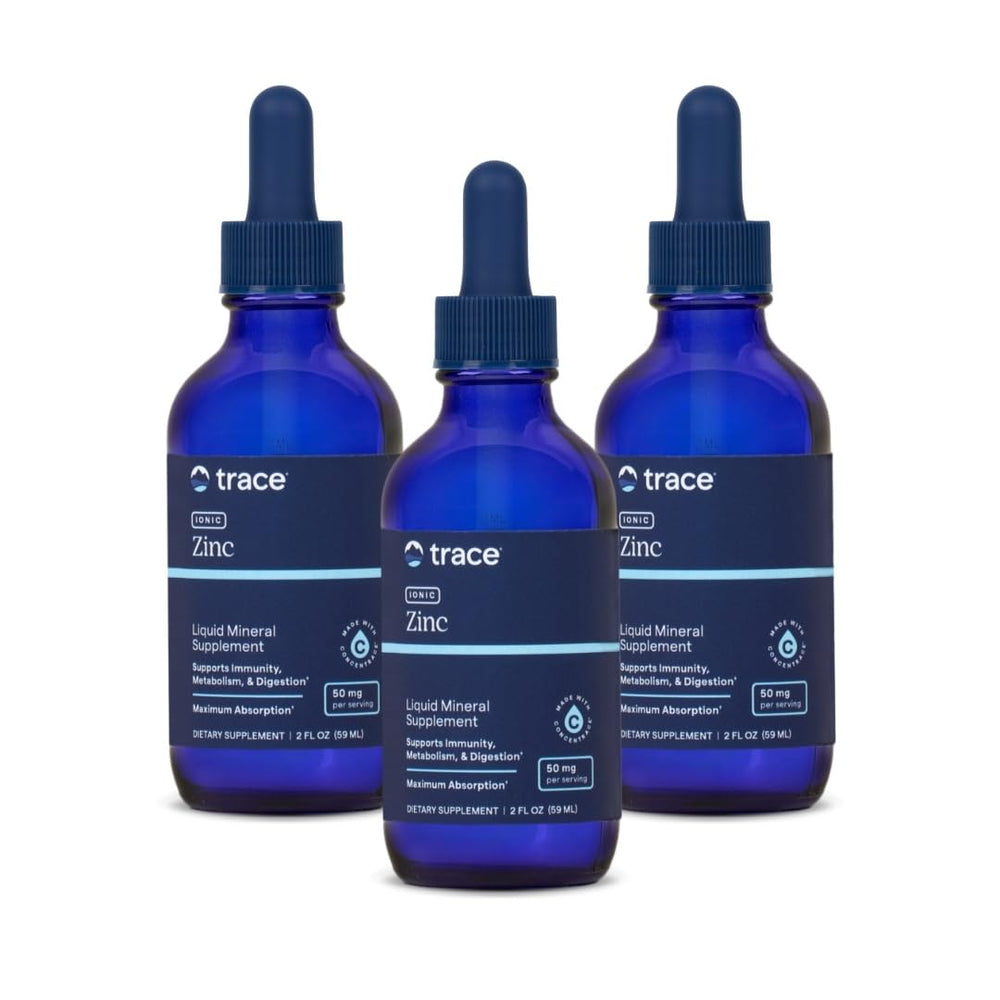 Trace Minerals Ionic Zinc Drops bottle for easy daily supplementation and wellness.