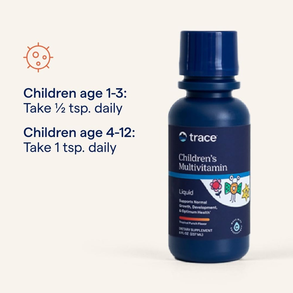 Gluten-free liquid multivitamin packaging for children