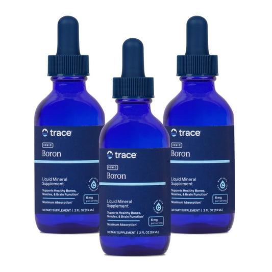 Trace Minerals Liquid Ionic Boron bottle with 6 mg boron