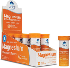 Trace Minerals Magnesium Effervescent Orange front view with packaging