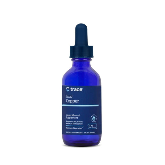 Amber glass bottle of Trace Minerals Magnesium Glycinate Liquid